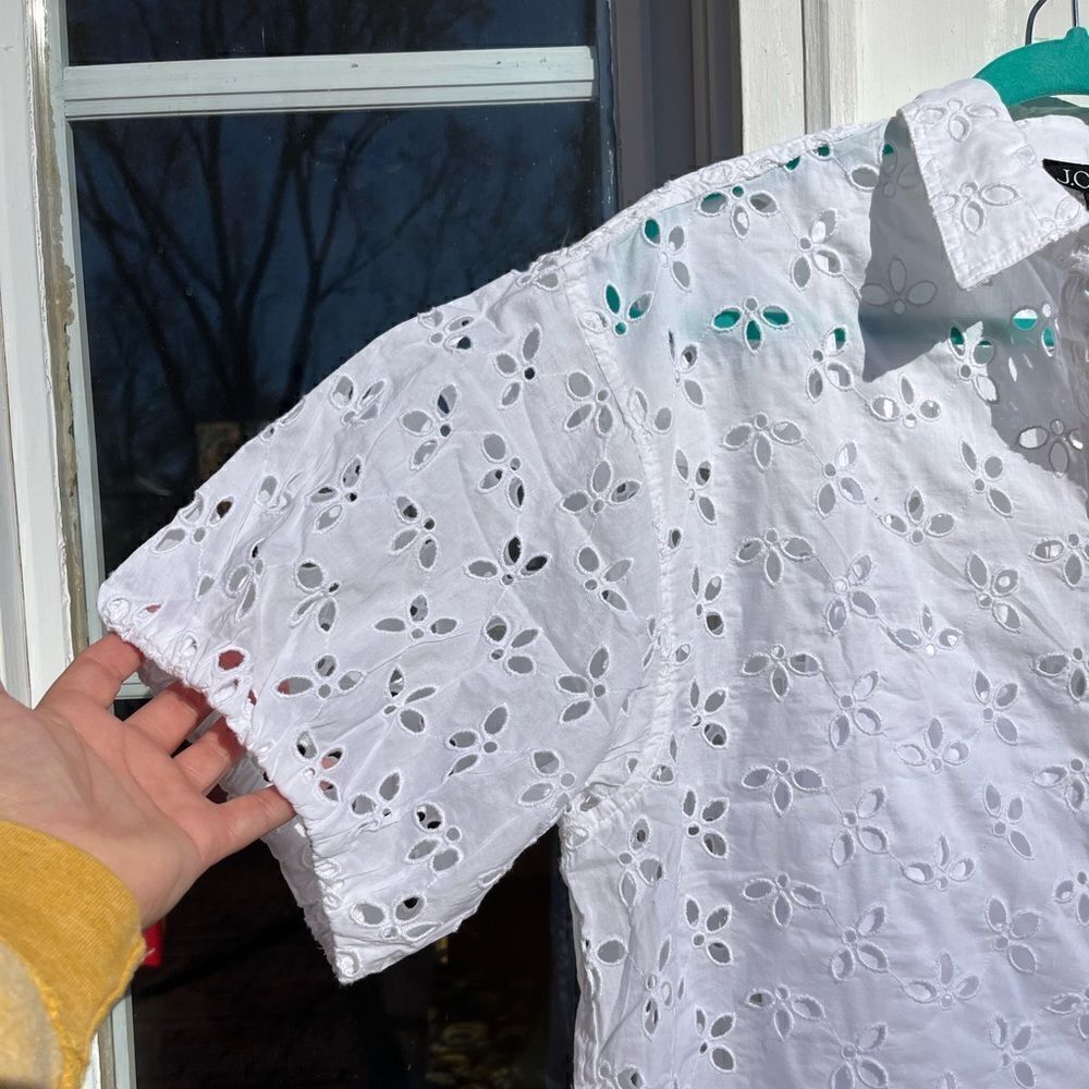 J Crew Spring Garden Eyelet Top NWT - Picture 7 of 11